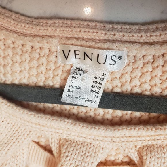 Venus Knit tunic size Medium hi lo chunky knit ballerina pink - Picture 3 of 7